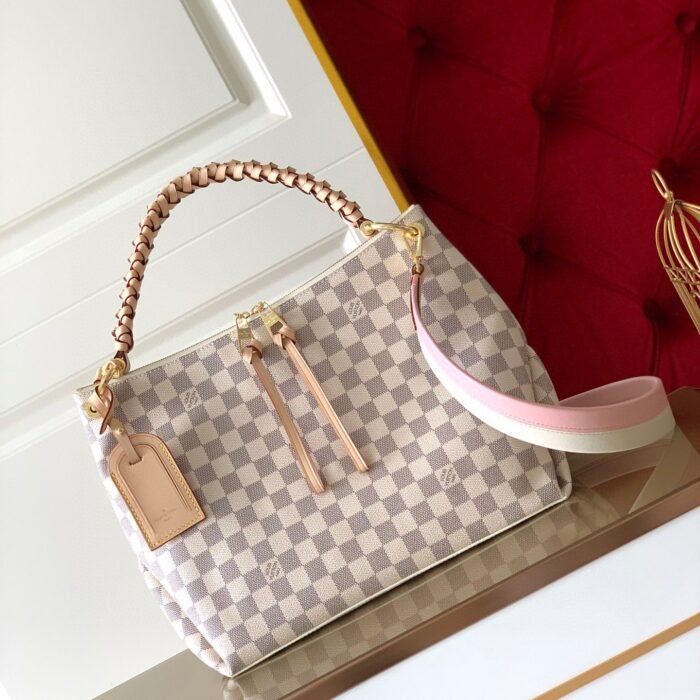 Louis Vuitton Beaubourg Woven Handle Tote Bag 32cm Damier Azur Canvas Spring/Summer Collection M40343 – product image 1